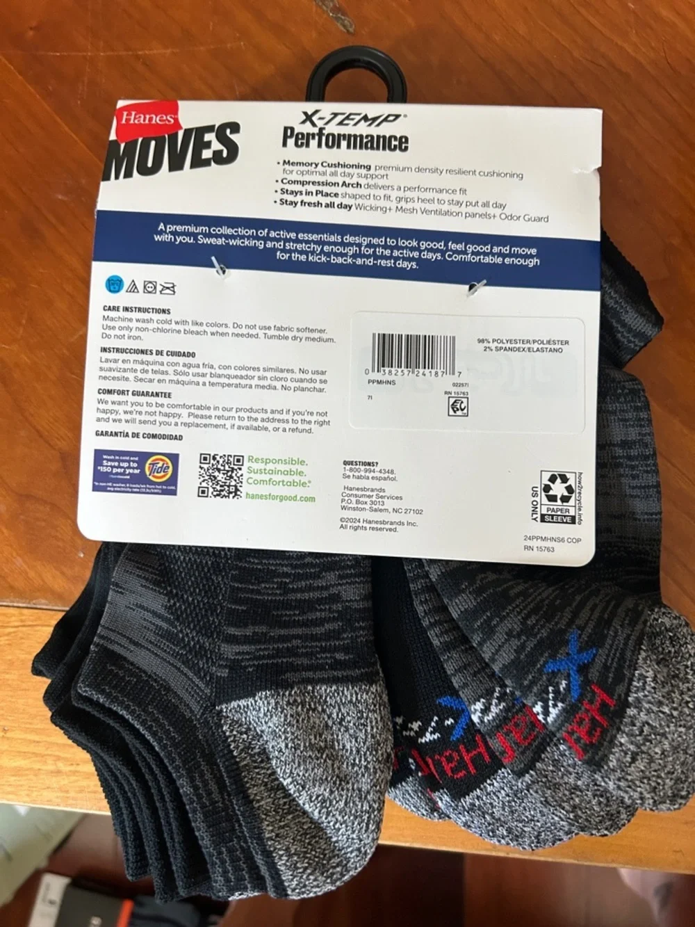 Hanes Premium Men's Performance No Show Socks 6pk - 6-12